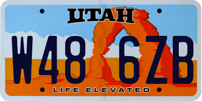UT license plate W486ZB