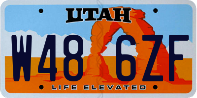 UT license plate W486ZF