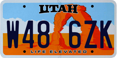 UT license plate W486ZK