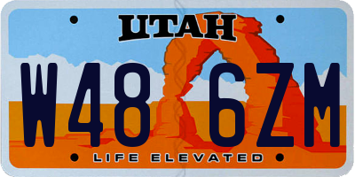 UT license plate W486ZM