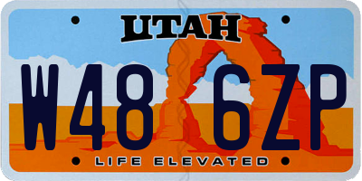 UT license plate W486ZP
