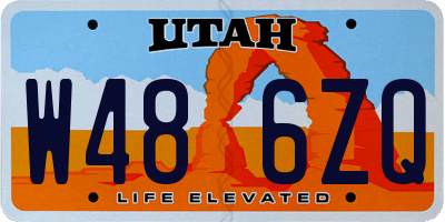 UT license plate W486ZQ