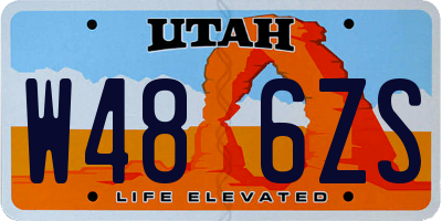 UT license plate W486ZS