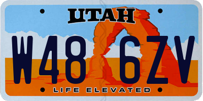 UT license plate W486ZV