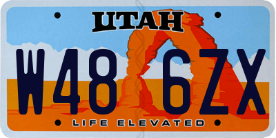 UT license plate W486ZX