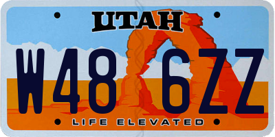 UT license plate W486ZZ