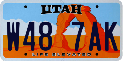 UT license plate W487AK
