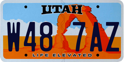 UT license plate W487AZ
