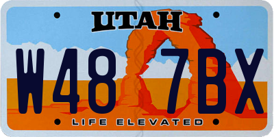 UT license plate W487BX
