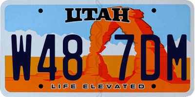 UT license plate W487DM