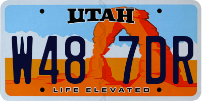 UT license plate W487DR
