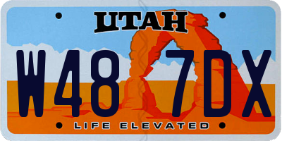 UT license plate W487DX
