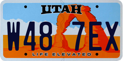 UT license plate W487EX