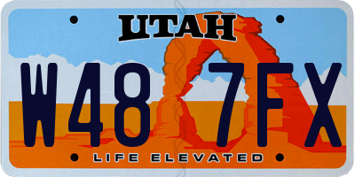 UT license plate W487FX