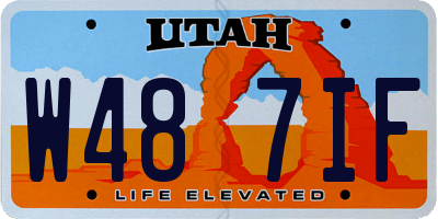 UT license plate W487IF