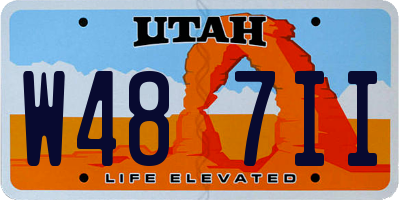UT license plate W487II