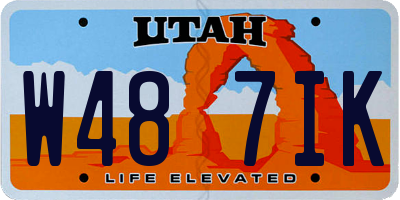 UT license plate W487IK