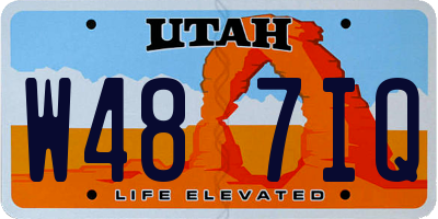 UT license plate W487IQ
