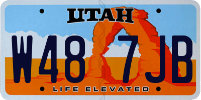 UT license plate W487JB