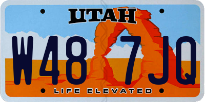 UT license plate W487JQ