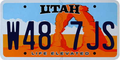 UT license plate W487JS