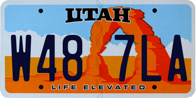 UT license plate W487LA