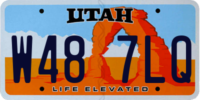 UT license plate W487LQ