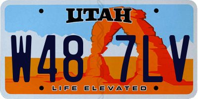 UT license plate W487LV