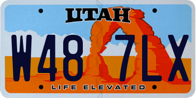 UT license plate W487LX