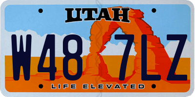 UT license plate W487LZ
