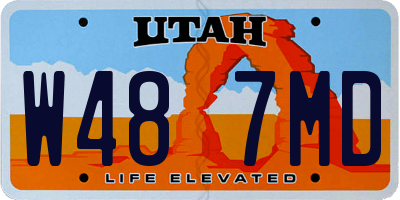 UT license plate W487MD