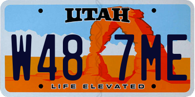 UT license plate W487ME