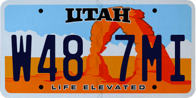 UT license plate W487MI