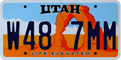UT license plate W487MM