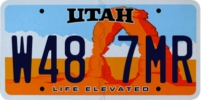 UT license plate W487MR