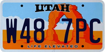 UT license plate W487PC