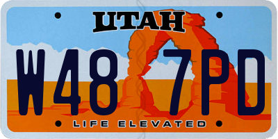 UT license plate W487PD