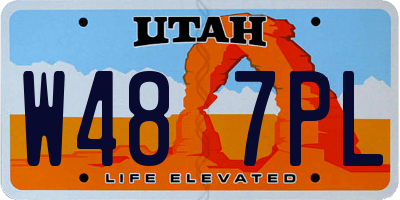 UT license plate W487PL