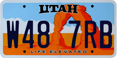 UT license plate W487RB
