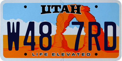 UT license plate W487RD