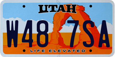 UT license plate W487SA