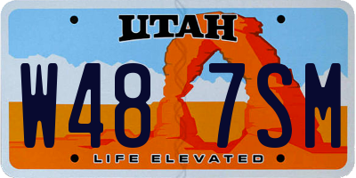 UT license plate W487SM