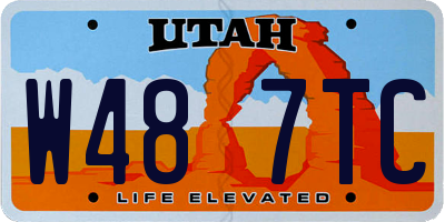 UT license plate W487TC