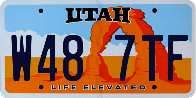 UT license plate W487TF