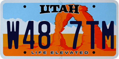 UT license plate W487TM