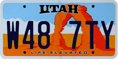 UT license plate W487TY