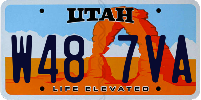 UT license plate W487VA