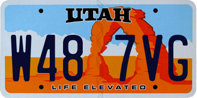 UT license plate W487VG