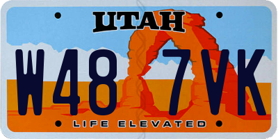 UT license plate W487VK
