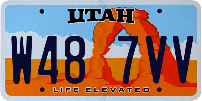UT license plate W487VV